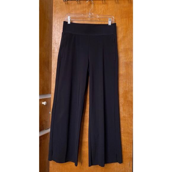 Athleta Cosmic Wide Leg High-Rise Anti-Wrinkle Black Pull-On Pants Sz M - Picture 2 of 8